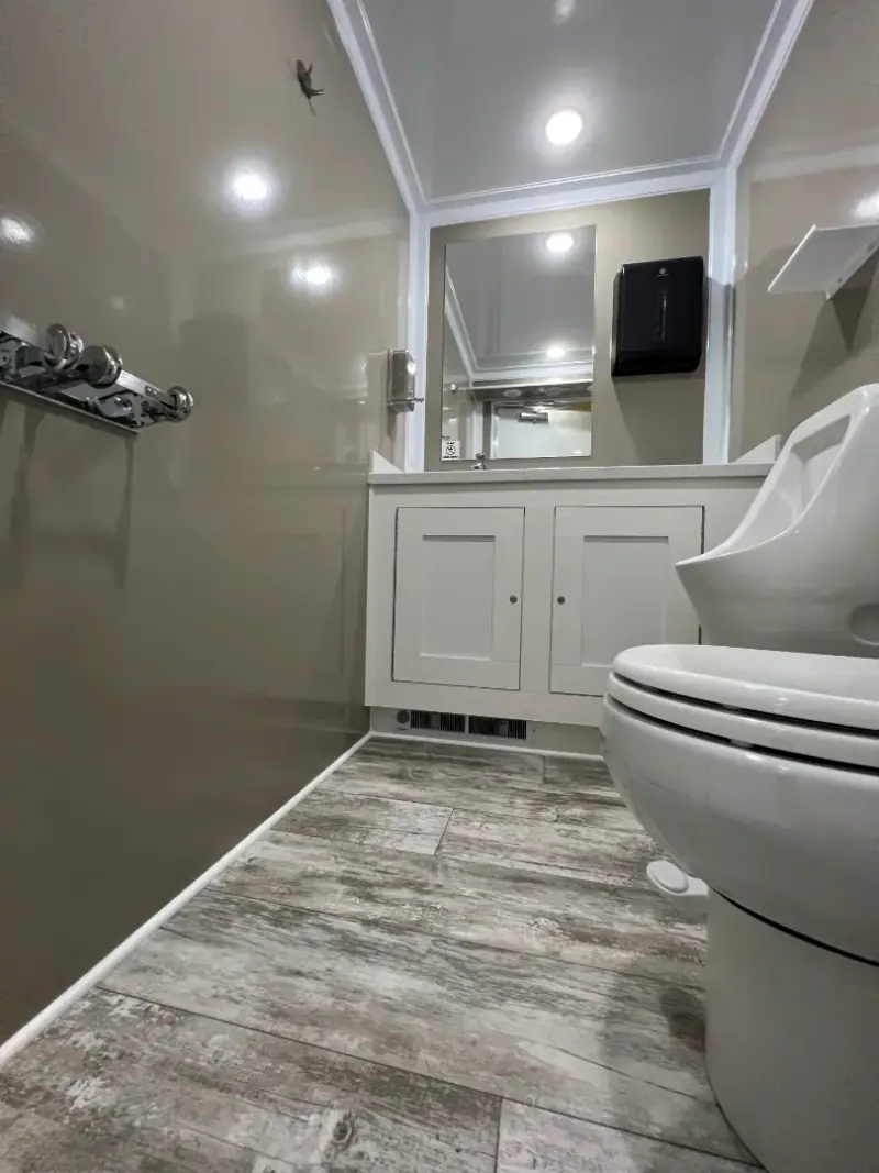 Brownstone interior finish with wood-look flooring